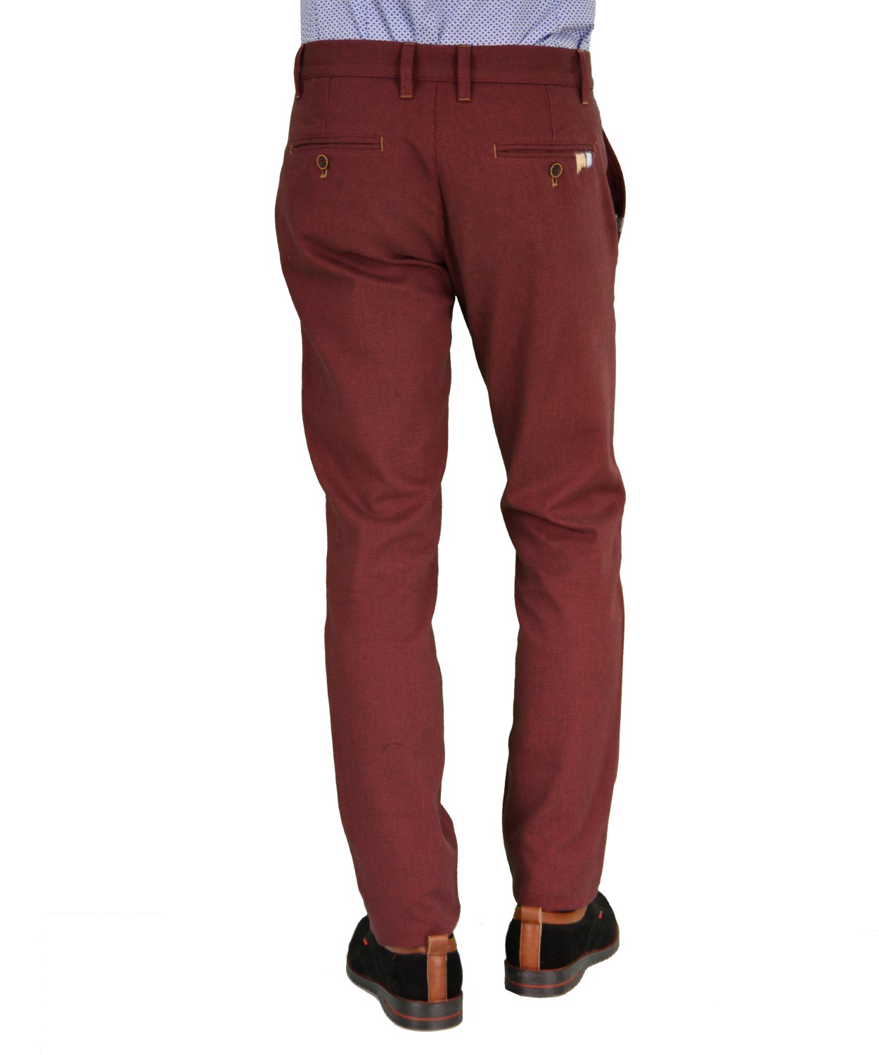 Gio.S Μπορντώ Παντελόνι 6701W16B φωτογραφία